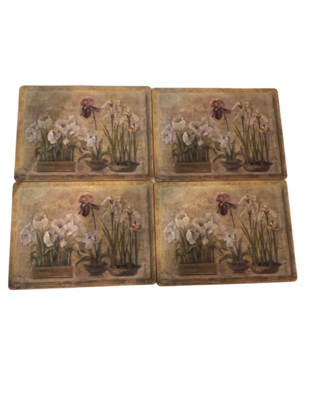 Pimpernel Table Linens One Size Beige Brown Floral Placemats Set of 4
